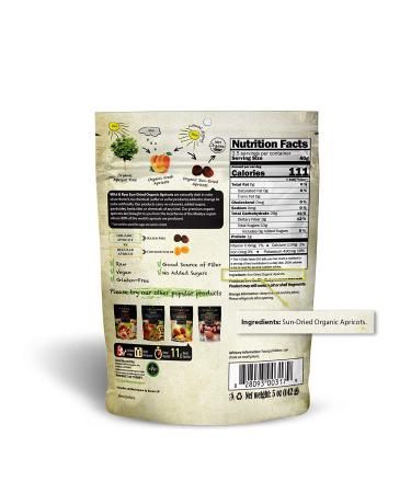 Organic Turkish Apricots 5 oz - Nature's Wild Raw & Sun-Dried Snacks - Buy Online on GoSupps.com