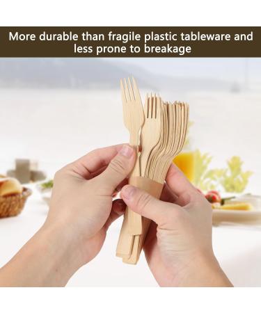 200-Piece Premium Bamboo Cutlery Set - Eco-Friendly Disposable Flatware Includes 100 Forks 50 Spoons 50 Knives - Natural Sturdy and Stylish Utensils for Parties Picnics and Events - Buy Online on GoSupps.com