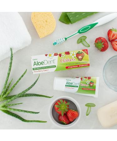 Aloe Dent Children's Aloe Vera Toothpaste Fluoride Free Natural Action Vegan Cruelty Free SLS Free Strawberry Flavour Healthy Gums 50 ml (Pack of 2) 50 ml (Pack of 2) Kids' Toothpaste - Buy Online on GoSupps.com