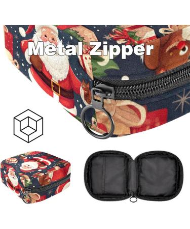 Women's Travel Storage Bag for Menstrual Cup & Makeup - Big Capacity Organizer - Christmas Cheek Pattern - 1 Count - Buy Online on GoSupps.com