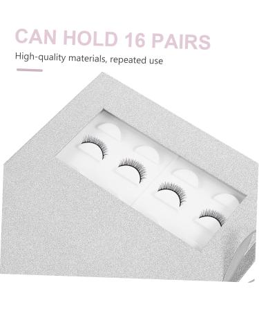  tui De Rangement Pour Faux Cils 16 Paires Taille Moyenne Bo te En Papier Argent e Avec Fen tre Protection Anti- crasement Pour Maquillage Et Voyage - Buy Online on GoSupps.com