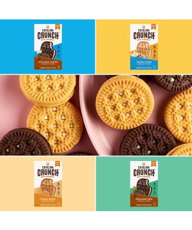 Catalina Crunch Sandwich Cookies Variety Pack - 4 Flavors | Keto, Vegan, Low Carb, Protein Cookies - Buy Online on GoSupps.com