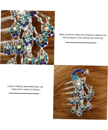 Beatifufu Diamond Phoenix Hair Comb Peacock Hair Comb Bridal Headpiece Rhinestone Clip Accessories Winter Party Hair Comb Flower Girl Hair Clip Hair Accessories Wedding Headdress Combs Alloy - Buy Online on GoSupps.com