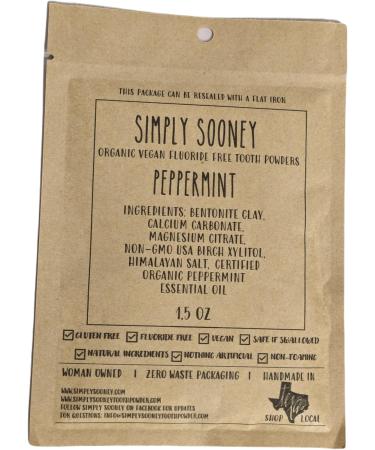 Fluoride Free Remineralizing Toothpaste Powder - Vegan Gluten Free Organic Peppermint - 1.5 oz - Buy Online on GoSupps.com