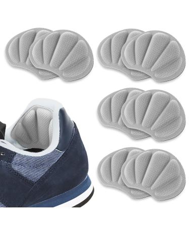 Sibba heel cushion inserts handle 4 pair shoes high heels pillow too big shoe protectors sticker filler pads foot pad foot cushion support insole comfort foot protection women gray 4 couple gray heel cushions