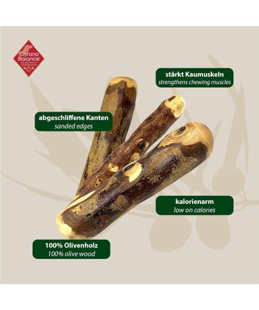 Chronobalance Olive Wood Chewing Bones for Dogs | Durable Natural Dental Care Treats | 1 Piece - Buy Online on GoSupps.com