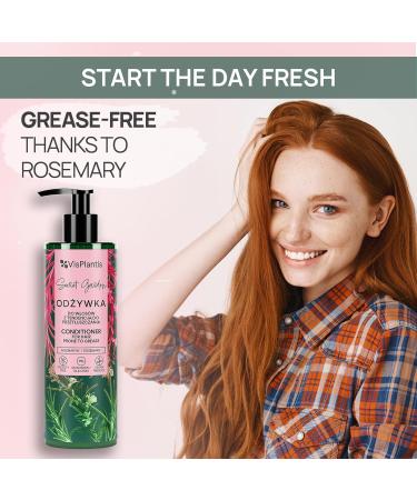 Vis Plantis Natural Conditioner with Rosemary | Vegan Care for Oily Hair | Cleans Maintains & Strengthens Strands | 400 ml - Buy Online on GoSupps.com