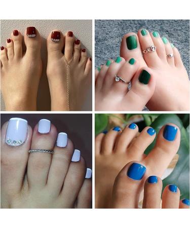 AddFavor 240pcs Clear Short Square Toe Nail Tips - Full Cover Soft Gel X Toenail Tips for Salon & Home Pedicure - Buy Online on GoSupps.com
