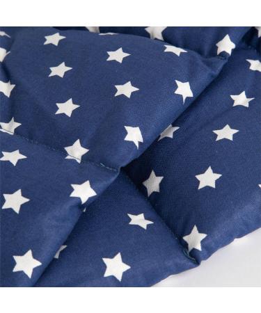 Buy 7-Chamber Cherry Stone Pillow with Band - Heat Cushion Back 65x15 Stars-Blue - Buy Online on GoSupps.com