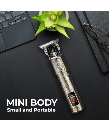 RESUXI Beard Trimmer and Hair Clippers for Men - Professional Beard Grooming Kit with Rechargeable Waterproof Shaver - Electric Cordless Design - 3 Changeable Detailer Combs (Gold) - Buy Online on GoSupps.com