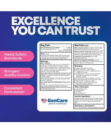 GenCare Upset Stomach Relief 48 Softgels Bismuth Subsalicylate 262 mg Antidiarrheal Medication Acid Reflux Medicine for Nausea Heartburn & Indigestion Relief Generic for Pepte Bismol Tablets - Buy Online on GoSupps.com