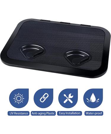 SmartMarine 17.3x12.4 Black Rectangle Deck Access Hatch - Boat Deck Lid for Marine Vessels - Buy Online on GoSupps.com