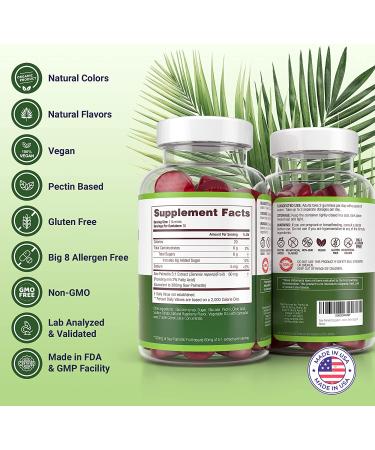 Saw Palmetto Gummies (60 Chews) - Prostate & Hormonal Balance Supplement - DHT Blocker for Hair Growth - PCOS & Urinary Tract Support - Gluten-Free & Vegan - Buy Online on GoSupps.com