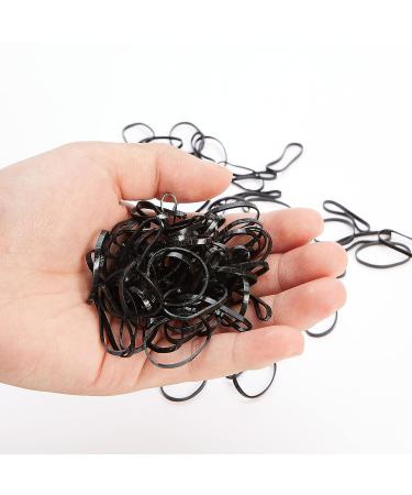 ZBORH 1000 PCS Non-slip Rubber Hair Ties - Black Elastic Bands for Poneytail Holders - Buy Online on GoSupps.com