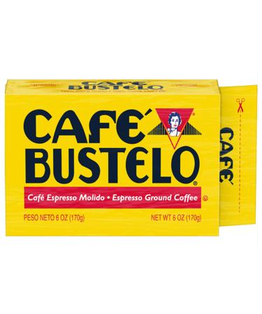 Caf Bustelo Espresso Dark Roast Ground Coffee Brick, 6 Ounces (Pack of 12) Espresso Dark Roast 6 Ounce (Pack of 12)