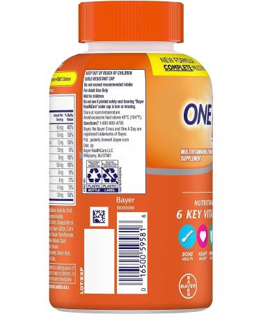 ONE A DAY Women's Complete Daily Multivitamin with Vitamins A, B, C, D, and E, Calcium, Magnesium - 200 Count - Immune Health Support - Buy Online on GoSupps.com