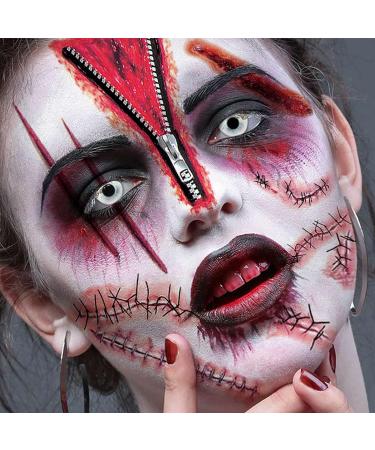 Billzar Halloween Fake Scars Tattoos Kit - 138+ PCS for Men, Women, and Kids - Zombie Makeup, Face Stitches, Temporary Chucky Scar, Scab, and Scratches - Halloween Wound Stickers - 18 Sheets - Buy Online on GoSupps.com