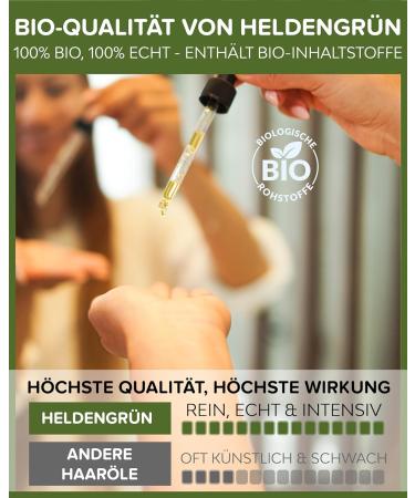 Heldengr n Bio Rosemary+ Hair Oil - High-Dose Organic Jojoba & Rosemary Oil for Hair Growth | 2 x 50ml - Best Hair Loss Solution - Buy Online on GoSupps.com