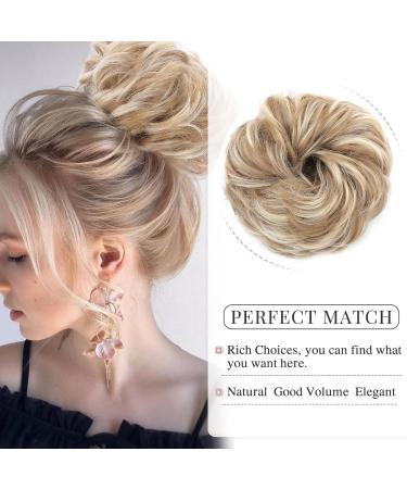 Buy Ashblond & Bleaching Blonde Hair Extensions - Interchangeable Ponytail & Hair Tie Dutt for Voluminous Updos | 45g Real Hair Quality - Buy Online on GoSupps.com
