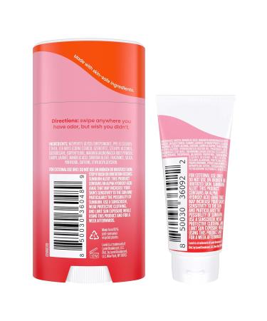 Lume Whole Body Deodorant - Invisible Cream Tube Mini + Solid Stick Bundle - 72 Hour Odor Control - Aluminum & Baking Soda Free Skin Loving (Peony Rose) - Buy Online on GoSupps.com