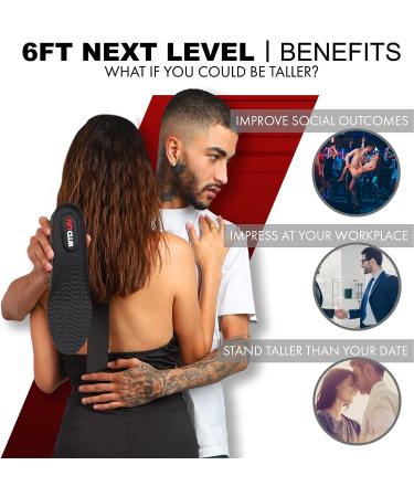 6FT Club Next Level 3-Layer Adjustable Height Increase Insoles for Lo-Tops (8.5-12 US) - Arch & Heel Support - Buy Online on GoSupps.com