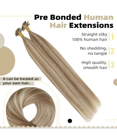 Ugeat Keratin Fusion Glue U Sticks Extensions - 1g 50 Strands #P10/613 24 U Tip Hair Highlights - Golden Brown to Bleached Blonde - Buy Online on GoSupps.com