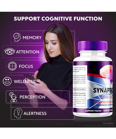 Synaptic XR Core Focus Capsules | All-Natural Brain Supplement for Memory & Cognitive Health | 60 Capsules - Boost Your Brain Power - Buy Online on GoSupps.com