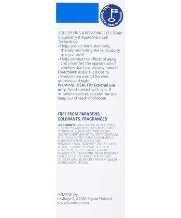 Buy Lumene Excellent Future Age Defying Repairing Eye Cream - 0.5 oz | Anti-Aging Skincare | Fast Worldwide Shipping - Buy Online on GoSupps.com
