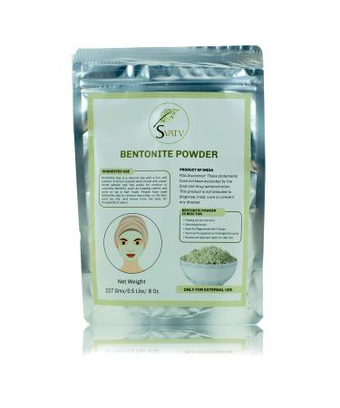 SVATV Bentonite Clay Powder Natural Face Packs and Face Mask Formulations Nourishes Exfoliants Soft & Glowing Skin and Detoxifies Face Mask Skin Care - 227g