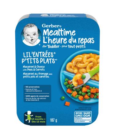 GERBER LIL'ENTR ES Macaroni & Cheese with Peas & Carrots 187 g