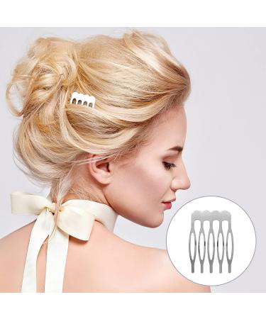 HINZIC 45PCS 5 Teeth Hair Side Combs - Wedding Veil Twist French Vintage Hair Clips Pins - Bridal Party Prom Accessories (Gold Silver Brown) - Buy Online on GoSupps.com