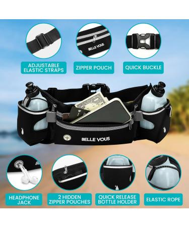 Adjustable Running Belt with Hip Pocket & 2 x 300ml Water Bottles - Perfect for International Shipping | Enhance Your Running Experience - Buy Online on GoSupps.com