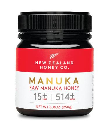 New Zealand Honey Co. Raw Manuka Honey UMF 15+ | MGO 514+, UMF Certified / 8.8oz Manuka UMF 15+ 8.8 Ounce (Pack of 1)