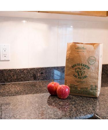 Bag to Earth -12C- Kitchen Food Waste Bag - Compostable Bag - Leak Resistant Cellulose Liner - Plastic Free - Small - 12 Bags - Buy Online on GoSupps.com