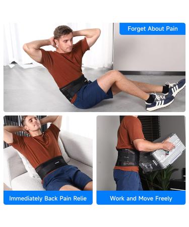 Teysor Back Band - Breathable Adjustable Lumbar Support Belt for Men & Women (S 60-75cm) - 6 Stands Back Support - Buy Online on GoSupps.com