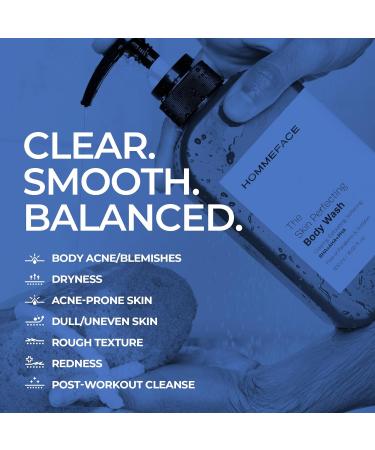 HommeFace Men s The Skin Perfecting Body Wash with Pump 16.9 Fl. Oz. - Korean Skincare Technology for Body Acne with BHA AHA PHA - Buy Online on GoSupps.com