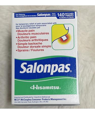 Salonpas Pain Relieving Patch - 140 Patches | Fast-Acting Relief - Buy Online on GoSupps.com
