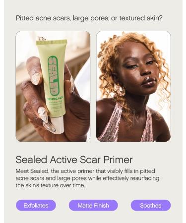 Topicals Sealed Active Scar Filling Primer - Acne Treatment for Blemishes Pores & Dryness - Retinol & Salicylic Acid - 1 Oz - Buy Online on GoSupps.com