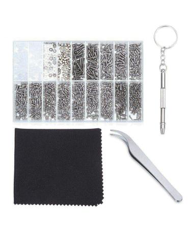 Tiny repair screws for glasses 1000 PC screw repair set tool set stainless steel glasses and nuts assortment for watches sunglasses glasses