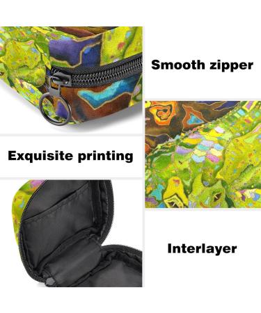 Shop Stylish Menstrual Pad Bag with Zipper - Green Alligator Ladies Napkin Pouch & Tampon Collection Bag for Women and Girls - Buy Online on GoSupps.com