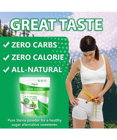Pure Stevia Powder Extract Sweetener - Zero Calorie Sugar Substitute - 3 Ounce (Pack of 1) - 3,000 Servings - Buy Online on GoSupps.com