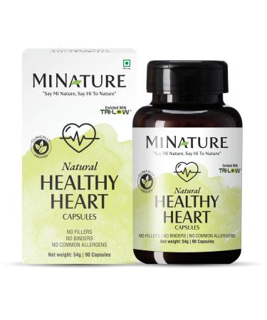 minature Healthy Heart Capsules Enriched with TRI-Low by mi Nature | 90 Veg Capsules | 45 Day Supply| 1000mg | TRI Low Amla Extract Garlic Extract Arjuna Extract | Made from Indian Herbs