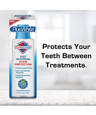 Plus White Post Whitening Stain Rinse - Dental Recommended Protection from Smoking, Wine, Coffee for Whiter Teeth - Buy Online on GoSupps.com