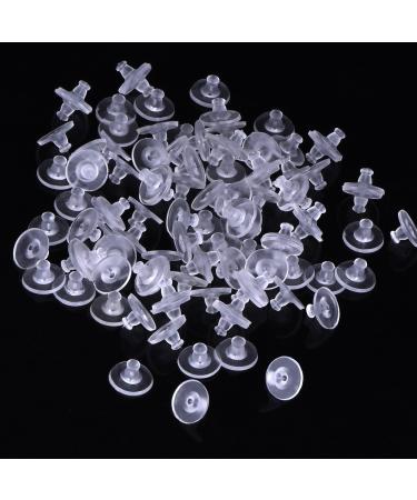 100 Pack Clear Rubber Earring Safety Backs | Clutch Earring Pad Set - Buy Online on GoSupps.com