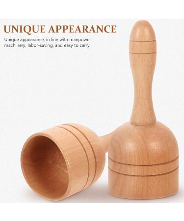 Minkissy Handheld Wooden Cup Massage Tool - Maderotherapy & Lymphatic Drainage Device | Body Shaping | 18x7.5cm - Buy Online on GoSupps.com