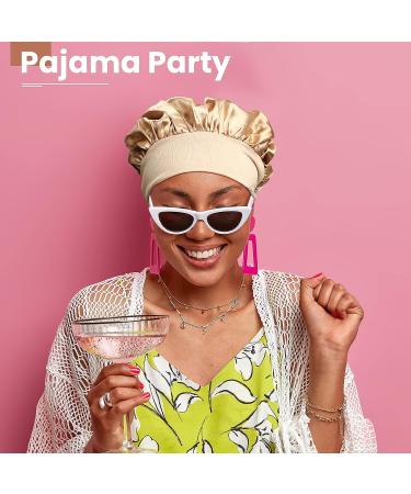 Satin Bonnets for Black Women - Set of 2 Silk Hair Bonnet Sleeping Caps by RONRONS - Buy Online on GoSupps.com