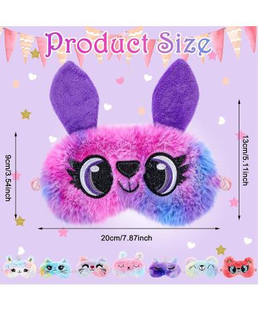 Unicorn Sleep Mask for Kids - 8 Pcs Plush Blindfold for Girls, Boys, and Adults | Cute Cat Eye Cover for Home, Travel, Office - Buy Online on GoSupps.com