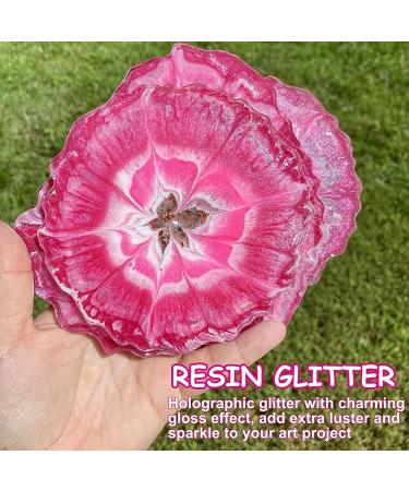 Jemesi Lavender Holographic Glitter Powder - 100g Fine Glitzer for Epoxy Resin Nail Art Body Decoration & More | International Shipping - Buy Online on GoSupps.com