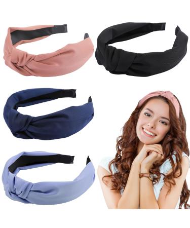 4 pieces of frontal ligaments for women hair tires women hair band Knote headbands boho wide knot-hair band Elastic hair tires fashionable hair accessories for women and girls (Set B) - Buy Online on GoSupps.com