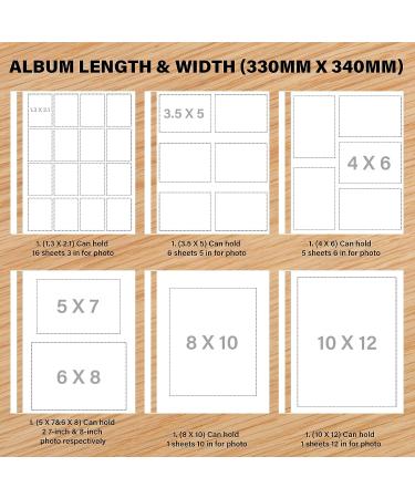 Safedealshop Magnetic Self-Stick Page Photo Album Leather Cover Holds 4X6 5X7 6X8 8X10 10X12 of Photos Suitable for Anniversary Albums Wedding Photo Album Baby Growth Family Album. Bigger Black - Buy Online on GoSupps.com